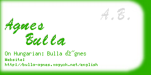 agnes bulla business card